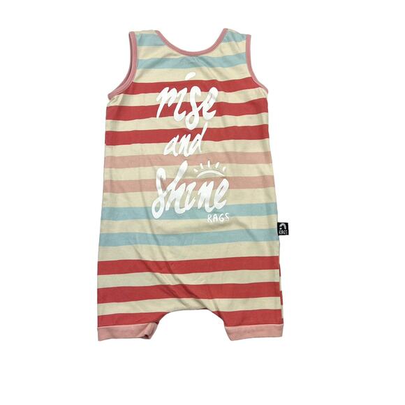 Rags Rise and Shine Striped Romper - Picture 1 of 5